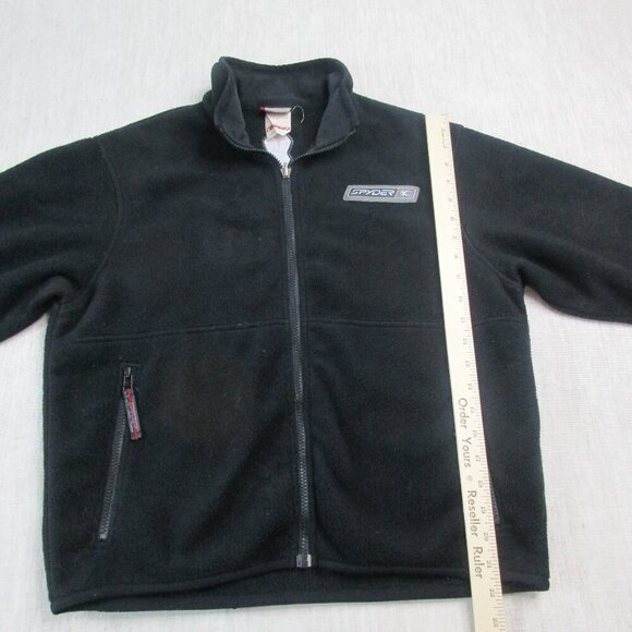 Spyder Fleece Jacket Womens 10 Black Embroidered Logo Long Sleeve Outdoor Zip-Up - Picture 7 of 10